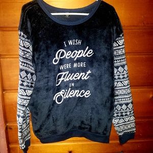 Fluent in Silence - Print Sweater
